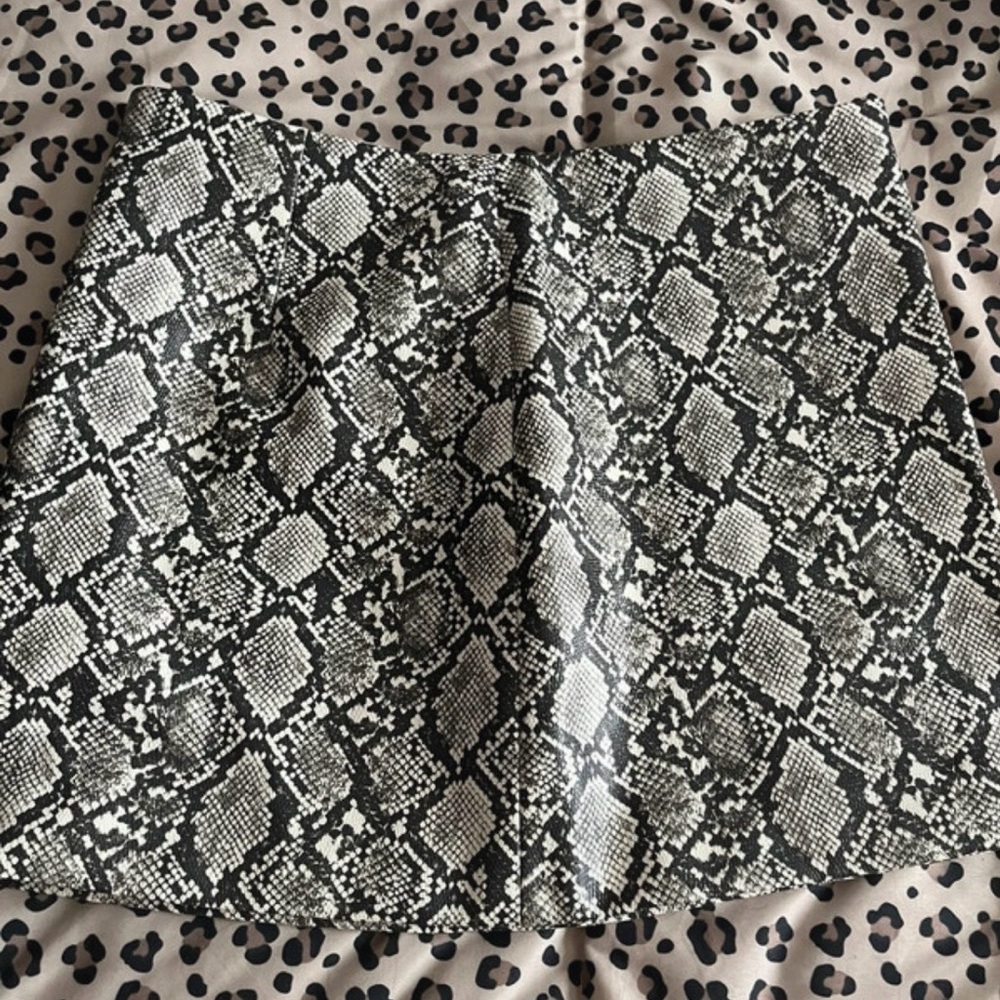 Snake Print Mini Skirt